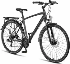 Licorne Bike aukštos klasės 28 colių trekingo dviratis, aliumininiai diskiniai stabdžiai, 21 pavarų sistema