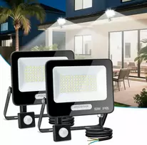 Aigostar lauko LED prožektorius 50 W, su judesio jutikliu, 4600 lm, IP65, 6500 K, 2 vnt.