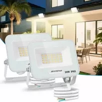 Aigostar lauko LED prožektorius 20 W, 1650 lm, IP65, neutrali balta 4000 K, 2 vnt.
