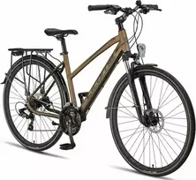 Licorne Bike 28 colių aliuminis trekking dviratis su diskiniais stabdžiais, 21 pavaros