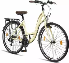 Licorne Bike miesto dviratis su 28 colių ratais, 21 pavaros, plieninė rėmo konstrukcija, bežinis, Stella