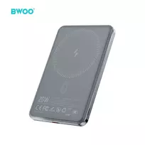 BWOO PD 20W 10000 mAh Power Bank With Usb-C Cable and Ekranas P80 juodas