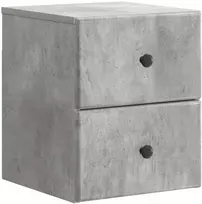 Sieninis naktinis staliukas Betono pilka 34,5 x 33 x 40 cm