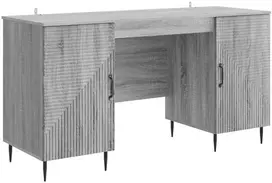 Stalas Pilka sonoma ąžuolo 142,5 x 50 x 75 cm Apdirbta mediena