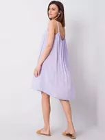 Laisvo kirpimo šviesiai violetinė suknelė moterims