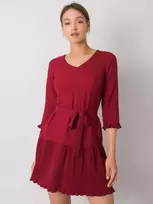 Bordo spalvos suknelė