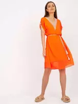 Fluo oranžinė suknelė
