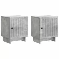 Šalia lovos spintelė 2 pcs Betono pilka 43 x 34,5 x 50 cm