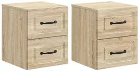 Sieninis naktinis staliukas su stalčių 2 pcs Sonoma ąžuolas