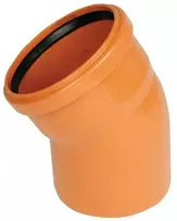 PVC lauko kanalizacijos alkūnė WAVIN DN160, 30°