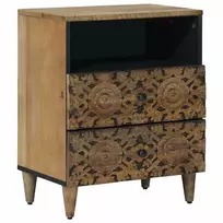 Lovos spintelė Ruda 50 x 33 x 60 cm Kietas mango medis