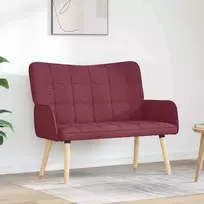 Dvitaškė sofa Vyno raudona 115 x 61 x 87 cm Audinys
