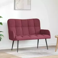 Dvitaškė sofa Vyno raudona 115 x 61 x 87 cm Audinys