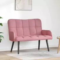 Dviejų vietų sofa Rožinė 115 x 61 x 87 cm Aksomas