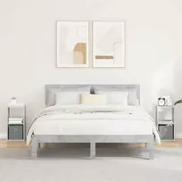 Naktinis staliukas 2 vnt. Betono pilka 25,5 x 22 x 49,5 cm