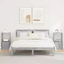 Naktinis staliukas 2 pcs Pilkas Sonoma 35 x 32 x 68,5 cm