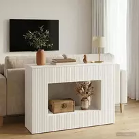 Konsolinis stalas Aukšto Blizgesio Baltas 101 x 29 x 74 cm
