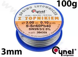 Toya Sa Poland Lydmetalio viela Ø 3,00mm. 100g su fliusu (76826)