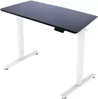 Home4You Stalas ERGO FIT su 1 varikliu, 120x68 cm, baltas/juodas