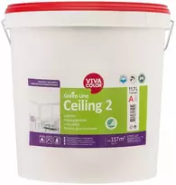 Lubų dažai VIVACOLOR Žalias LINE CEILING 2, matiniai, baltos sp., A bazė, 11,7 l