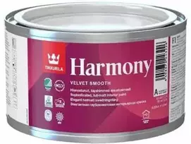Sienų ir lubų dažai TIKKURILA HARMONY, visiškai matiniai, baltos sp., A bazė, 0,225 l