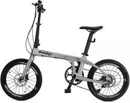 Beaster Scooter Sulankstomas karboninio rėmo dviratis Beaster, BS128S, sidabrinis