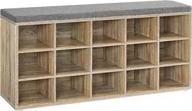 Songmics Batai suoliukas 105x30.3x48 cm Rudas Saugojimas