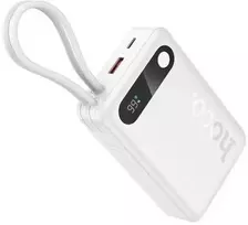 Powerbank Hoco 20000 mAh QC PD 2A 22,5W with built-in cables USB C + Lightning J171A baltas
