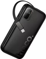 Powerbank Hoco 10000 mAh QC PD 20W with retractable cable USB C Q51 juodas