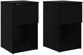 Lovos spintelė 2 pcs Juodojo ąžuolo 29 x 31,5 x 49 cm