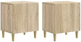 Šalia lovos spintelė 2 pcs Sonoma ąžuolas 43 x 34,5 x 50 cm