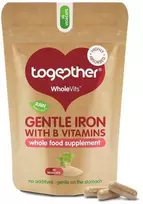 Grandininis pjūklas Geležies papildas su B vitaminais GENTLE IRON TOGETHER RAW, 30 kaps.