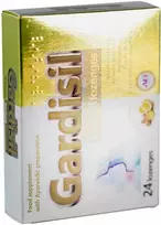 Grandininis pjūklas Gardisil Herbal Lozenges pastilės su imbieru ir citrina nuo gerklės skausmo 24 vnt.