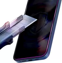 3Mk Protection 9H grūdintas stiklas su 3mk HardGlass Max privatumo filtru, skirtas iPhone 15 Pro.
