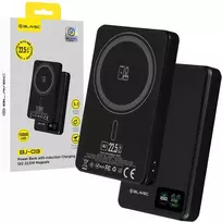 Blavec Power Bank 10000mAh BJ-03 Slim 13,5mm – Type C – 22,5W magnetic Magsafe 3 in 1 (PBBJ03-MC10B) juodos spalvos aluminum