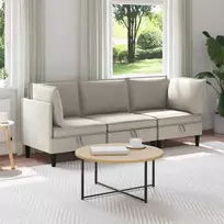 Sofa Svetainės baldų komplektas 3 vnt. Avižinė Audinys