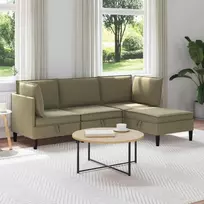 Sofa Svetainės baldų komplektas 4 vnt. Chaki Audinys