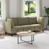 Sofa Svetainės baldų komplektas 3 vnt. Chaki Audinys