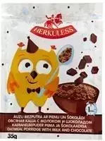 Herkuless ā/p auzu pārslu biezputra ar pienu un šokolādes gabaliņiem, 35g