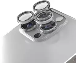 Telforceone Etteri camera lens protector for iPhone 15 Pro / 15 Pro Max titanium pilkas