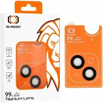 Apsauginis stiklas Tel Protect Titanium Lens 99% AR į aparat skirtas Apple iPhone 15/15 Plus juodas (objektyvui 2 vnt)