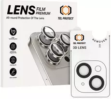 Grūdintas stiklas Tel Protect 3D Lens skirtas Apple iPhone 15/15 Plus juodas (objektyvui 2 vnt)