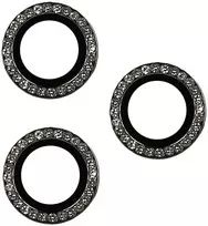 Toptel Topt Apsauginis stiklas HARD DIAMOND skirtas kamerai (lešiui) Apple iPhone 16 Pro/16 Pro Max juodas (3 vnt)