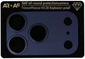 Toptel Apsauginis stiklas Aluminum Metal Camera Full Cover Lens on camera skirtas Apple iPhone 17 Pro Max deep mėlynas (camera island+mesh)