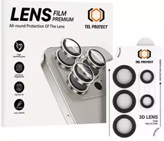 Apsauginis stiklas Tel Protect 3D Lens skirtas Samsung Galaxy S26 Ultra juodas (objektyvui 5 vnt)