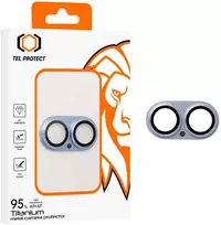 Apsauginis stiklas Tel Protect 95% AR+AF Full Metal Camera Protector on camera skirta Apple iPhone 17 mėlynas (camera island)