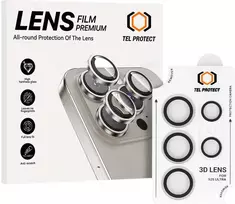 Grūdintas stiklas Tel Protect 3D Lens skirtas Samsung Galaxy S24 Ultra skaidrus (objektyvui 5 vnt)