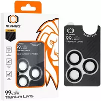 Apsauginis stiklas Tel Protect Titanium Lens 99% AR Aramid Series on camera skirtas Apple iPhone 15 Pro/15 Pro Max (objektyvui 3 vnt)