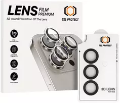 Apsauginis stiklas Tel Protect 3D Lens skirtas Samsung Galaxy S26 Plus juodas (objektyvui 3 vnti)