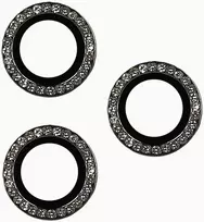 Toptel Topt Apsauginis stiklas HARD DIAMOND skirtas kamerai (lešiui) Apple iPhone 15 Pro/15 Pro Max juodas (3 vnt)